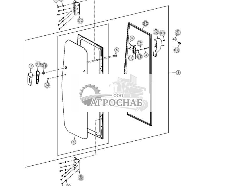Двери кабины и защелки (левые) (147617 - ) - ST26389 337.jpg